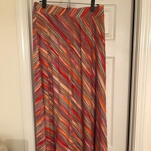 Orange maxi skirt